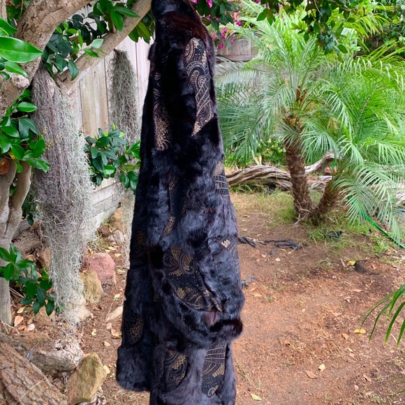 2X Mink Fur Parka Coat Quilted Liner 50”Bust😍EXCL - Picture 11 of 14